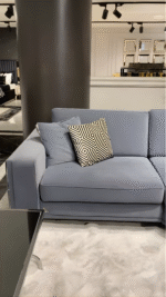 Modern Quilted Sofa Chair with Chrome Frame - Image 2
